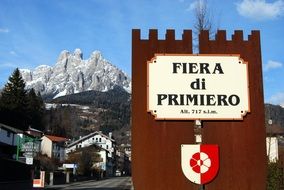 brick pole sign in italy