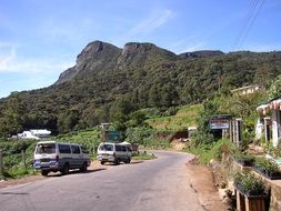 Mountain road in sri lanka