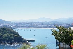 landscape of the concha bay in san sebastian
