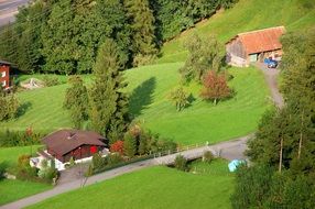 mountain village in switzerland