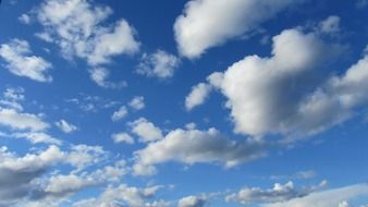 Blue landscape with clouds