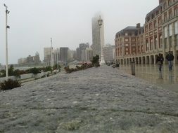 stormy weather over the modern city