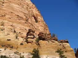 mountain erosion in the zion national park