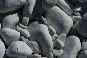 Grey gravel rocks