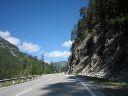 mountain highway in the alps