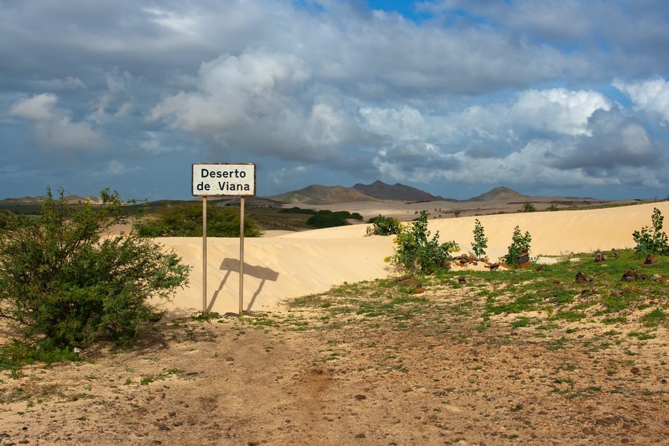 warm sand on the shore of Boavista Island