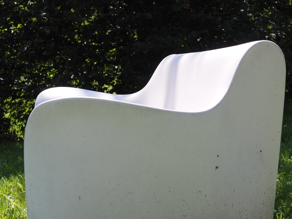 white bench in the park