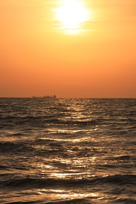 beautiful sunset on the Black sea