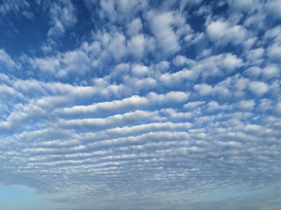 lines of clouds in the sky