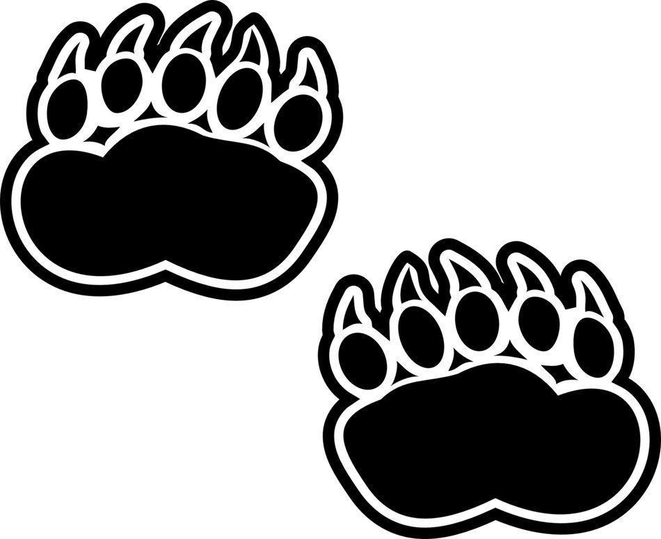 isolated bear footprints