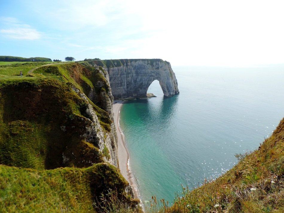 The cliffs near the ocean
