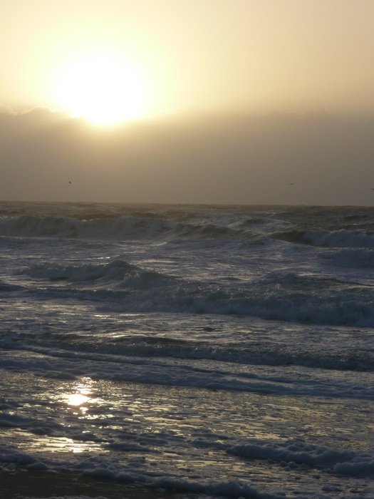 Sunset on the coast of the North Sea