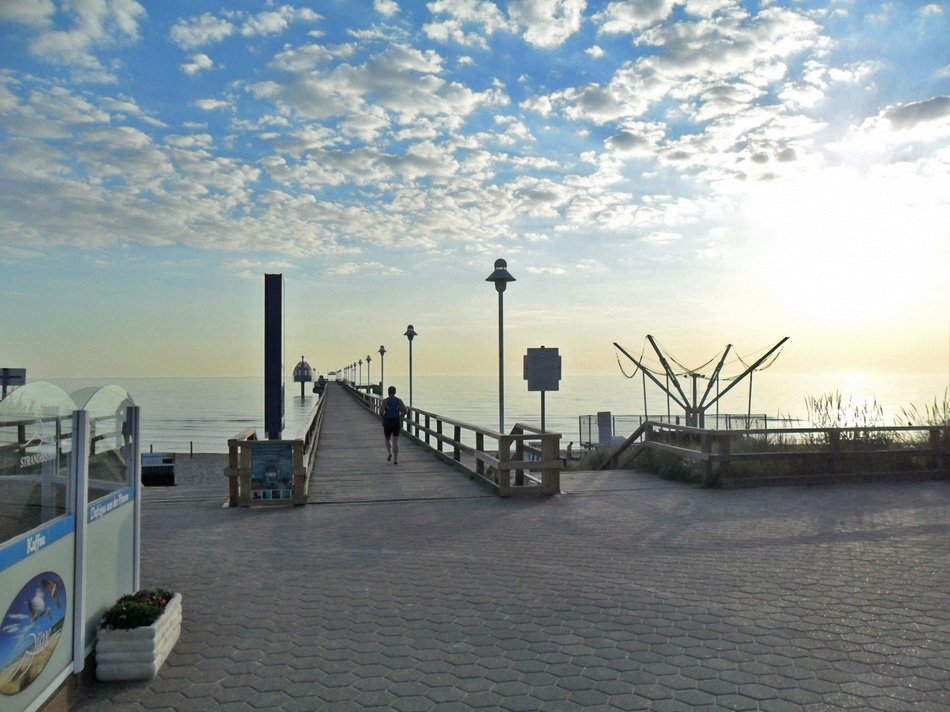 jogger at the sunrise