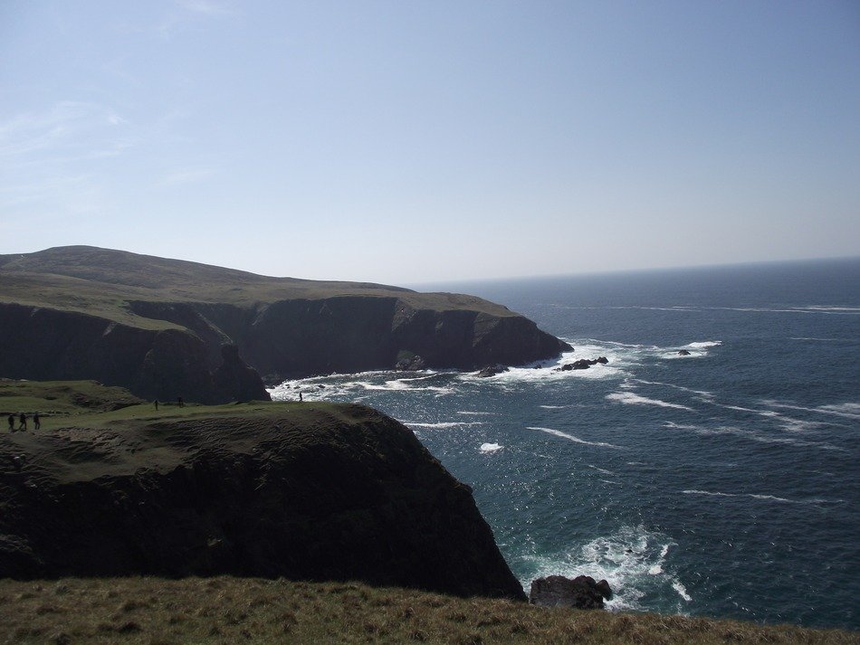 view of the cliffs by the ocean in Ireland