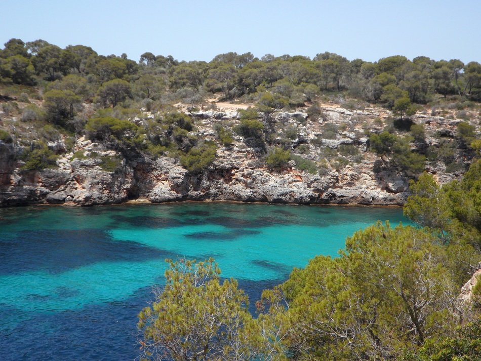 rocky coast in the mediterranean sea