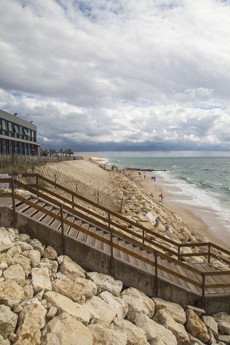 staircase to the beach in lacanau