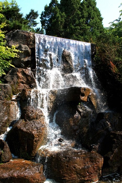 waterfall in the valley