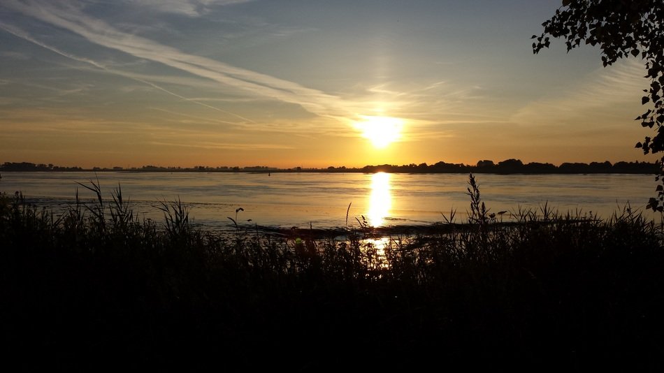 weser sand sunrise rest clouds