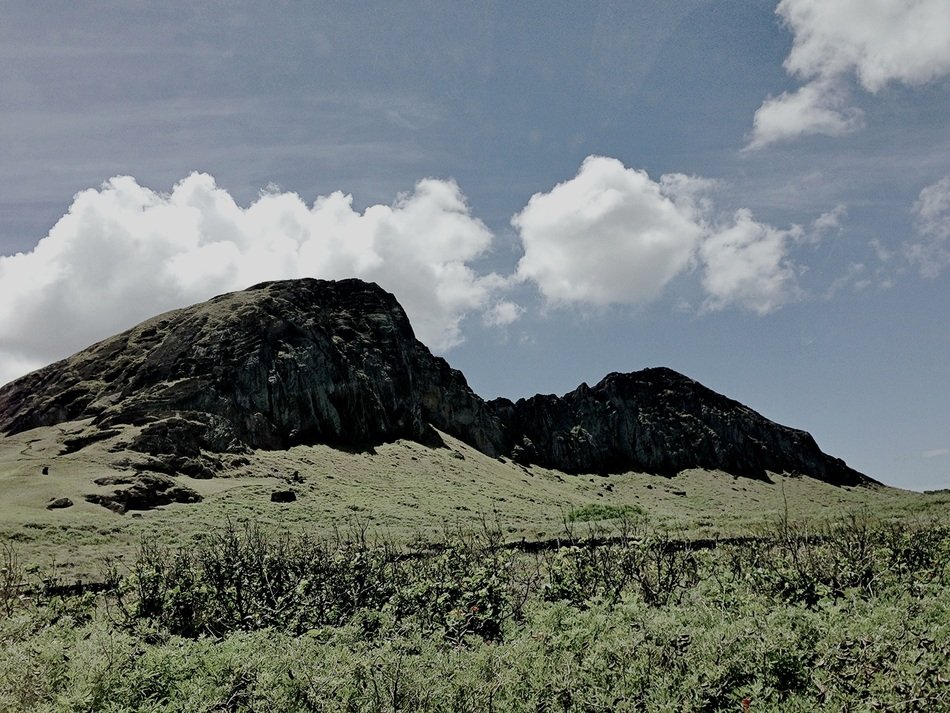 Beautiful landscape of volcano on Easter Island