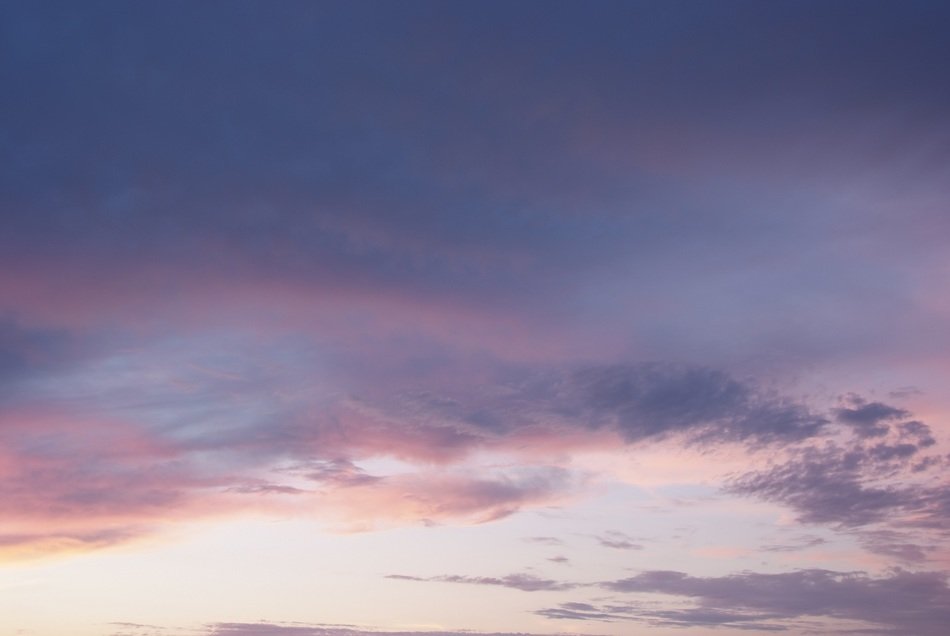 beautiful afterglow in the evening sky