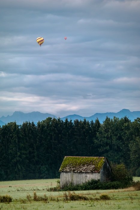 hot air balloon in the sky