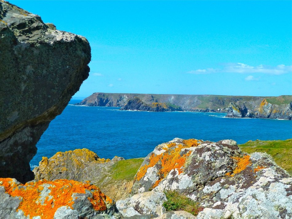 colorful rocks by the sea