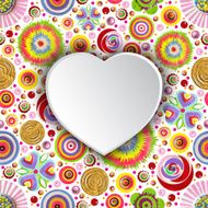 Abstract 3D painted various flowers place for text traced painting N10