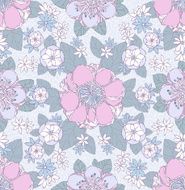 Seamless pattern with decorative flowers N9