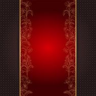 Invitation card vith gold floral ornament?