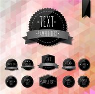 Labels geometric background made of triangles N24