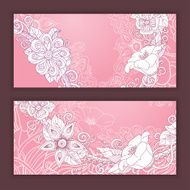 Unique pattern card set with art flowers and leaves N3