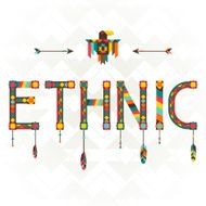Ethnic Design word with ornament