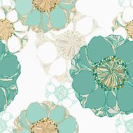 Seamless pattern with decorative flowers N10