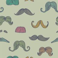 Seamless mustache pattern N6