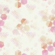 Geometric pattern of hexagons triangles