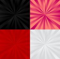 Set of starburst backgrounds