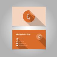 Simple Business Card Template with Alphabet Letter G