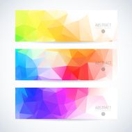 Abstract vector mosaic banners N120