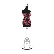 vector vintage tailor&#039;s mannequin with size measurements N11