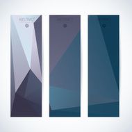 Abstract mosaic vertical banners set N13