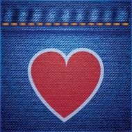 jeans background and heart