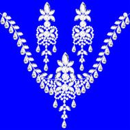 necklace women's wedding with precious stones