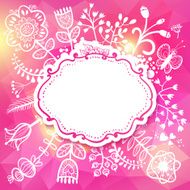 Flower frame Vector illustration