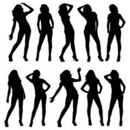 silhouettes of young girls N3