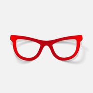 realistic design element glasses N34