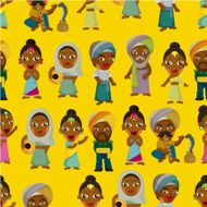 Vector of cartoon Indian seamless pattern N2
