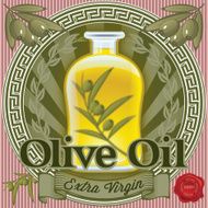 set of elements for design olive oil