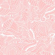 Vector seamless texture with abstract flowers pink