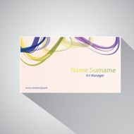 Calling card of art manager N4
