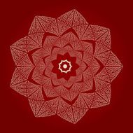 Abstract flower with nine petals N2
